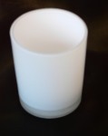 Pure White Glass Holder ONLY for Votive or Tea Light Candles
